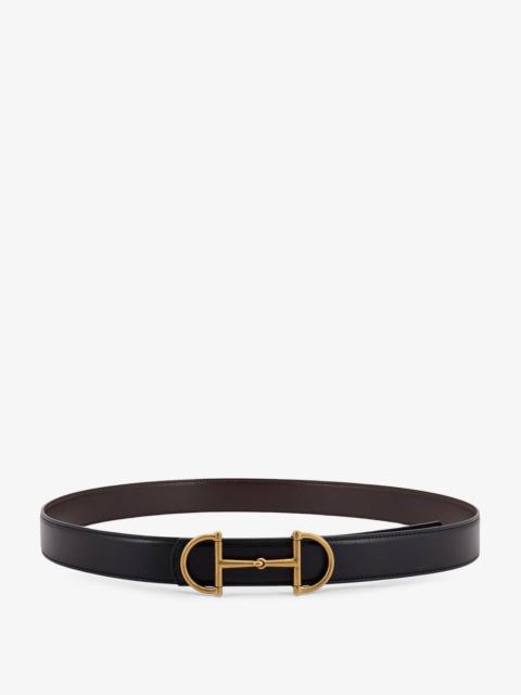 GUCCI Gucci Men Leather Belt With Metal Horsebit