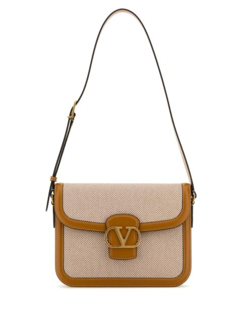 Valentino Valentino Garavani Women Two-Tone Canvas And Leather 9To5 Shoulder Bag