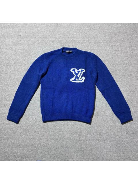 Louis Vuitton Louis Vuitton SS21 Blue Sheep Wool Teddy Sweater