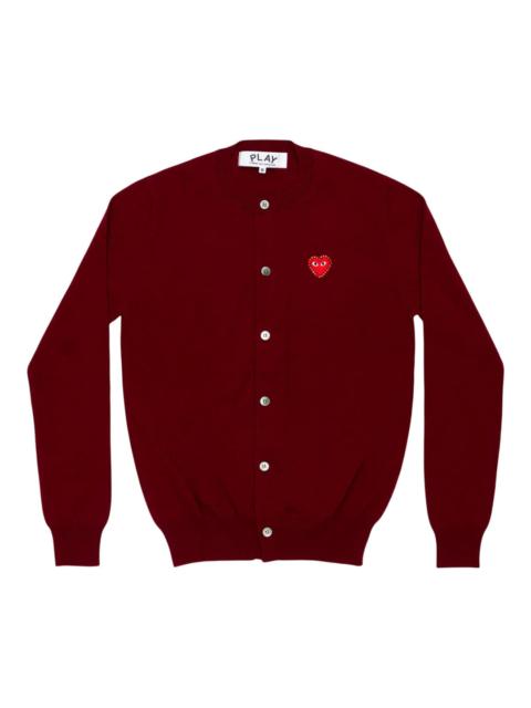Comme des Garçons PLAY Rhinestone Red Heart Round-Neck Cardigan Unisex