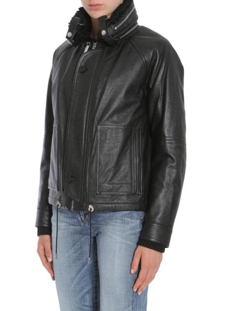 Saint Laurent Women Leather Bomber Jacket