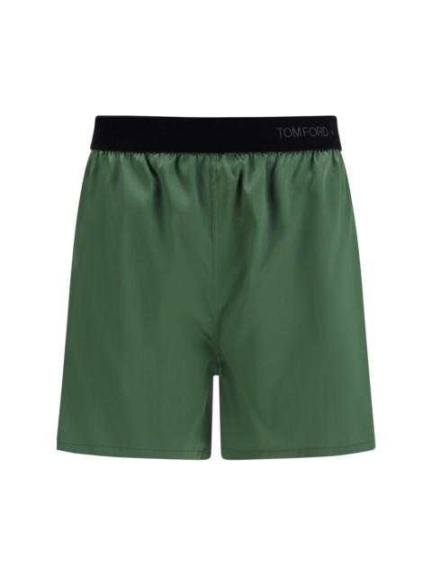 TOM FORD Tom Ford Stretch Silk Satin Pj Shorts