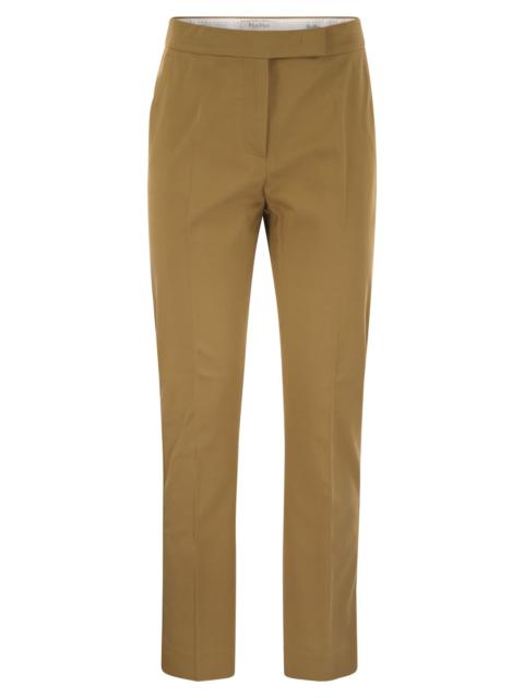 Max Mara Maxmara Women Okra - Cotton Satin Trousers
