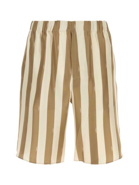 FENDI Fendi Men Printed Silk Bermuda Shorts