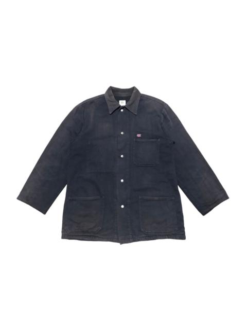 Blue Blue Japan Vintage H.R.M.MFG.CO Workwear / Chore Jacket Sunfaded Faded