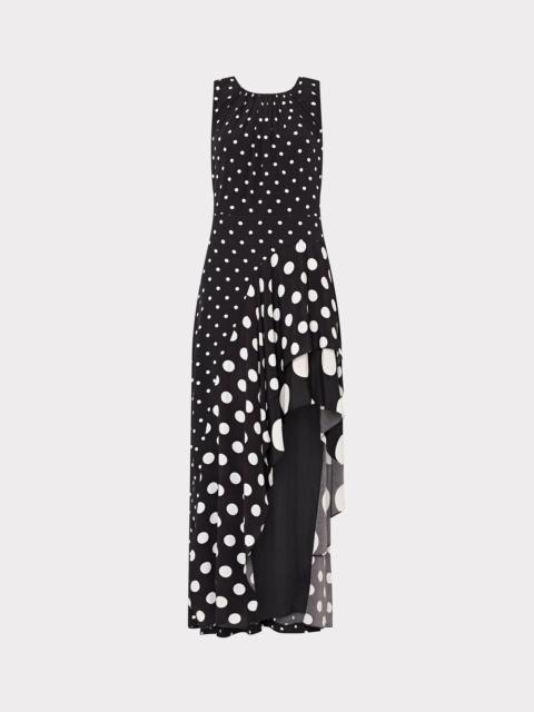 MILLY Spencer Polka Dot Midi Dress