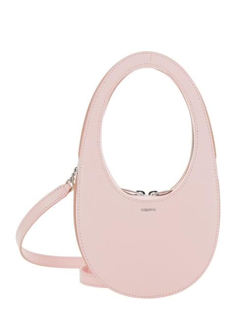 COPERNI Coperni Women 'Mini Swipe' Pink Crossbody Bag With Embossed Logo And Removable Shoulder Strap In Lea