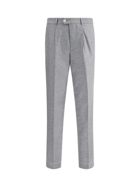 Brunello Cucinelli Cashmere-silk Flannel Pants