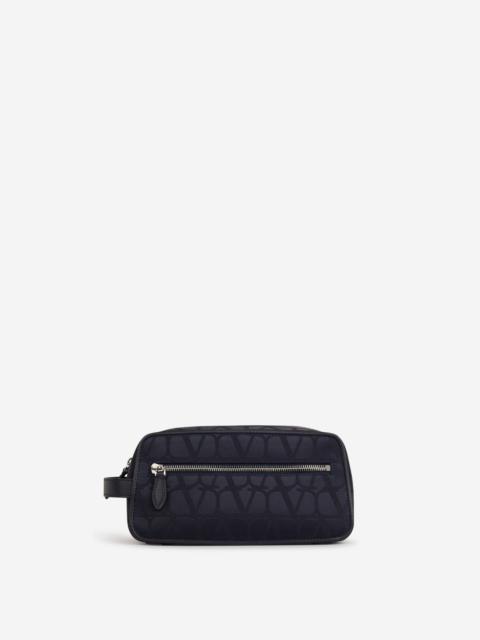 Valentino JACQUARD LOGO TOILETRY BAG