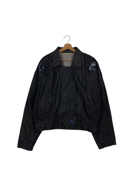 Other Designers Japanese Brand - Y2k Vintage MON CAFENOIR Black Jeans Jacket #2822-C127