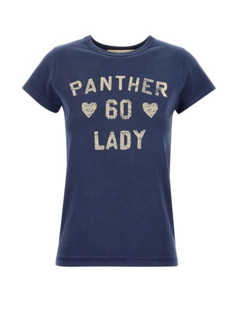 Valentino Garavani Women Navy Blue Cotton T-Shirt