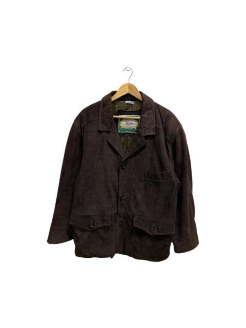 Other Designers Vintage Victory Boat Line Suede Brown Jacket Wool lined