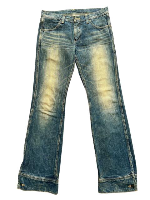 Other Designers Lee Bondage Multipocket Distressed Mudwash Flare Jeans 31x33