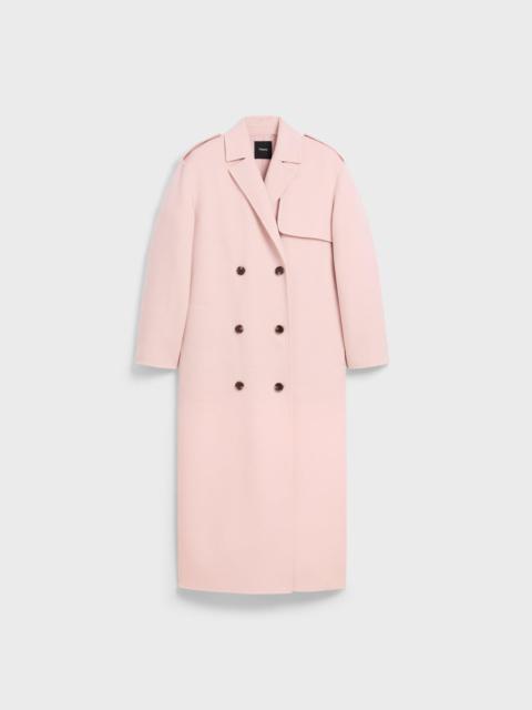 Theory Double-Breasted Overcoat in Double-Face Wool-Cashmere