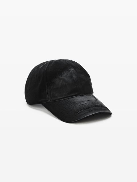 Alexander Wang Unisex Logo Embroidered Cap in Coated Cotton