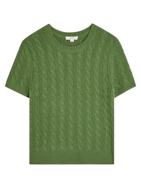Vince Vince Cable-knit Wool and Cashmere-blend T-shirt