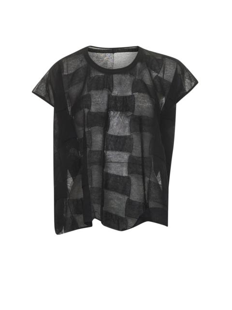 UMA WANG Black checked cashmere blend sweater