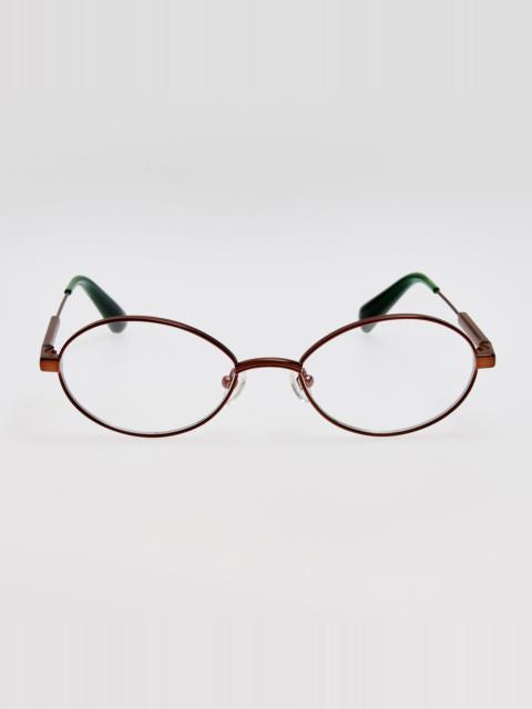 LINDA FARROW Meunier Optical in Metallic Brown