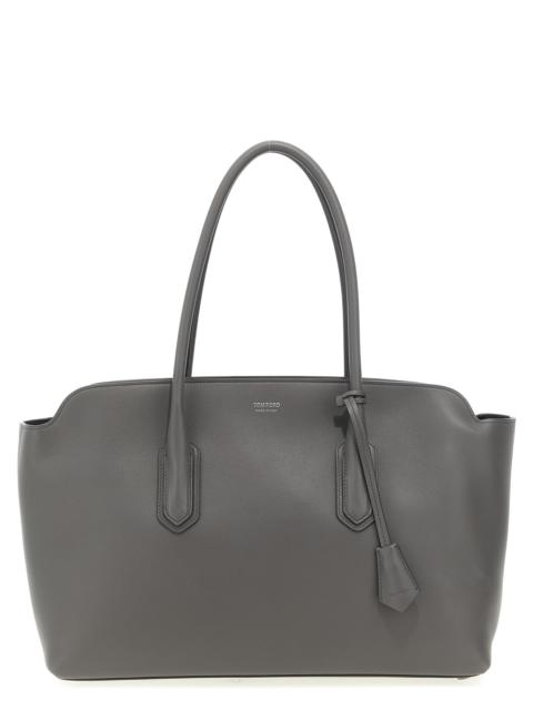 TOM FORD Logo Shoulder Bag Shoulder Bags Gray