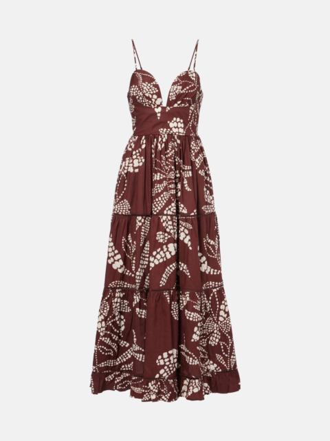 Poupette St Barth Milena printed tiered maxi dress