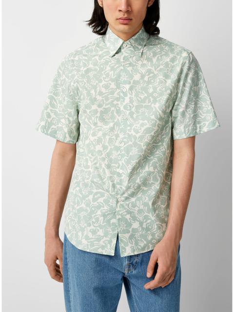 BNWT SS23 LANVIN MINT FLOWERS SHORT SLEEVE SHIRT 39