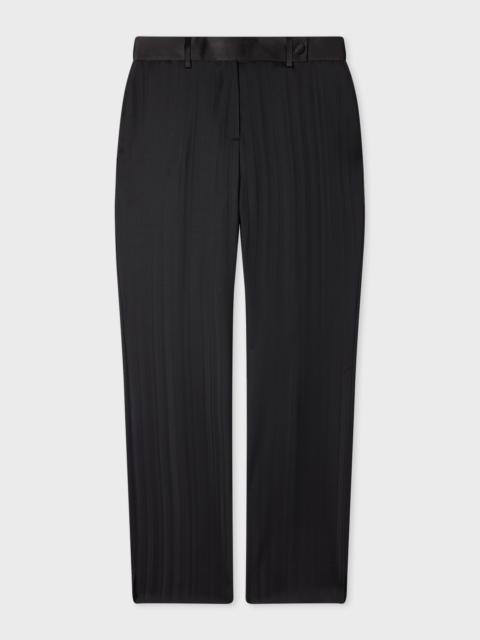 Paul Smith Women's Black 'Tonal Stripe' Tux Trousers