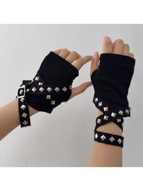 Other Designers Jewelry - Black Rivet Chain Gloves