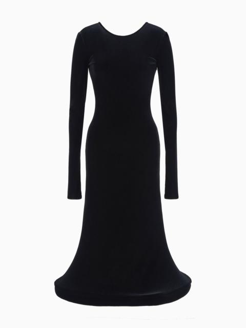 EMPORIO ARMANI Long dress with domed, padded hem