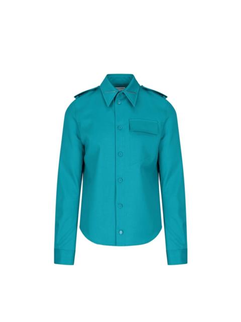 Bottega Veneta Bottega Veneta Grain De Poudre Wool Shirt Men