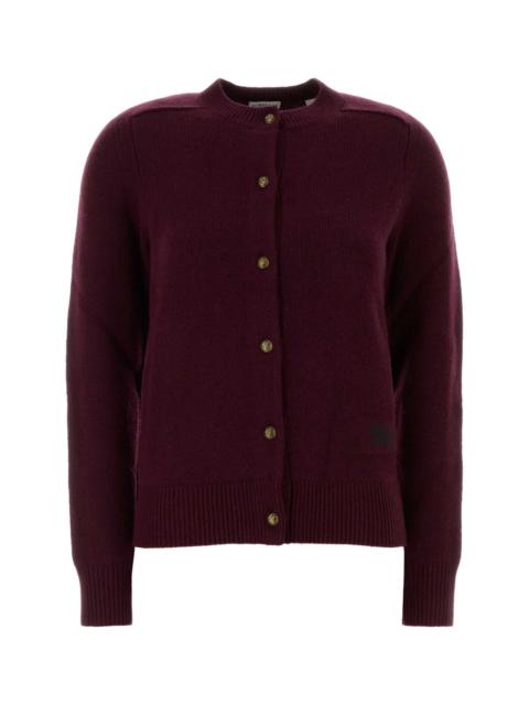 Burberry Burberry Women Grape Stretch Cashmere Blend Cardigan