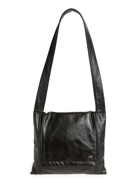 Our Legacy OUR LEGACY Slim Leather Shoulder Bag in Malleable Black Bull Hide at Nordstrom