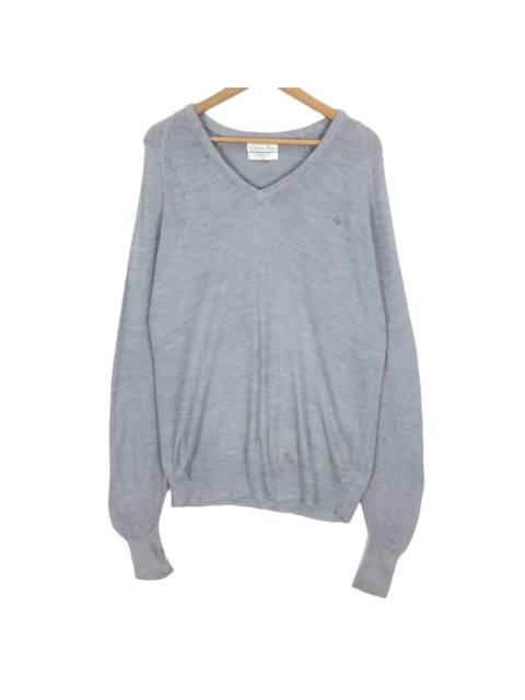 Dior Vintage 90s Christian Dior Acrylic V-Neck Jumper Sweatshirt