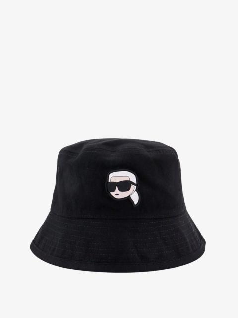 KARL LAGERFELD - Karl Lagerfeld Cotton Bucket Hat With Iconic Patch