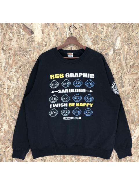 Other Designers Vintage - Vintage Sarulogo RGB Graphic Big Print Sweatshirt