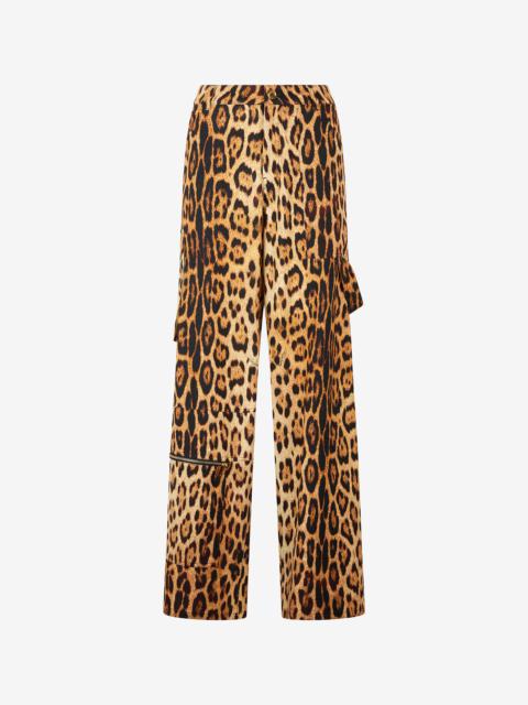 Roberto Cavalli Pants With Jaguar Skin Print