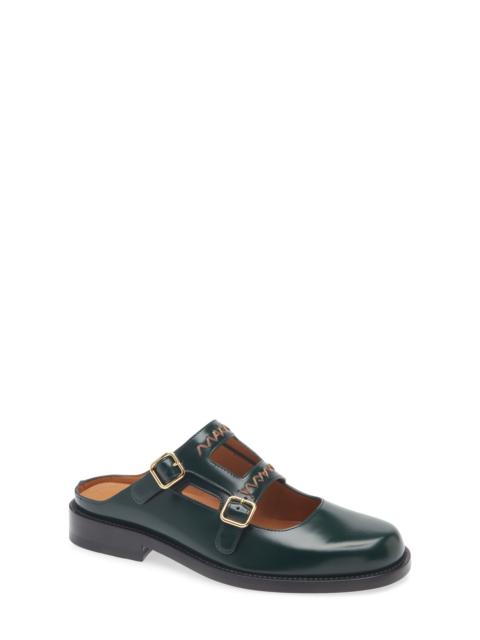Marni Marni Sabot Double Buckle Mule in Green at Nordstrom