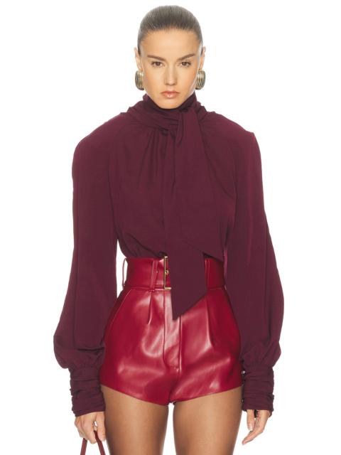 ROWEN ROSE Tie Neck Blouse