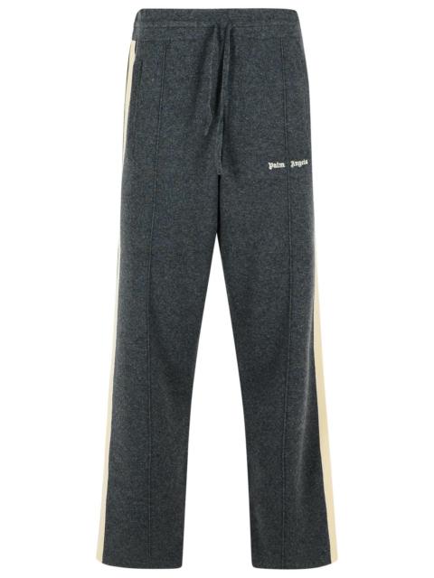 Palm Angels Palm Angels Dark Grey Wool Blend Trousers Men
