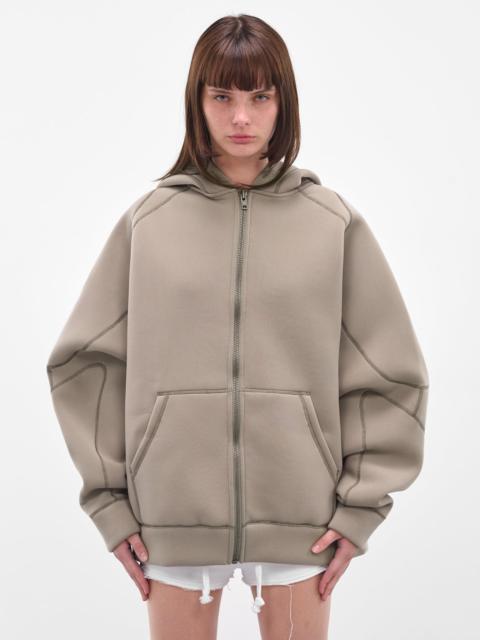 OTTOLINGER Gray Reversible Oversized Zip Hoodie