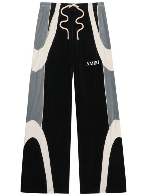 AMIRI Amiri Colour-blocked Velour Track Pants