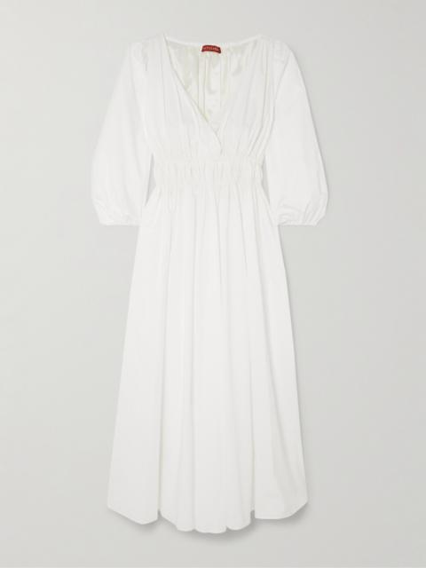 Altuzarra Kathleen Pleated Cotton-blend Poplin Midi Dress