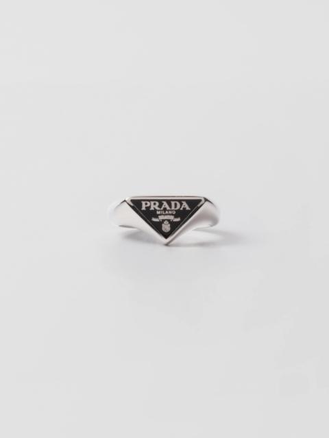 Prada Enameled silver ring