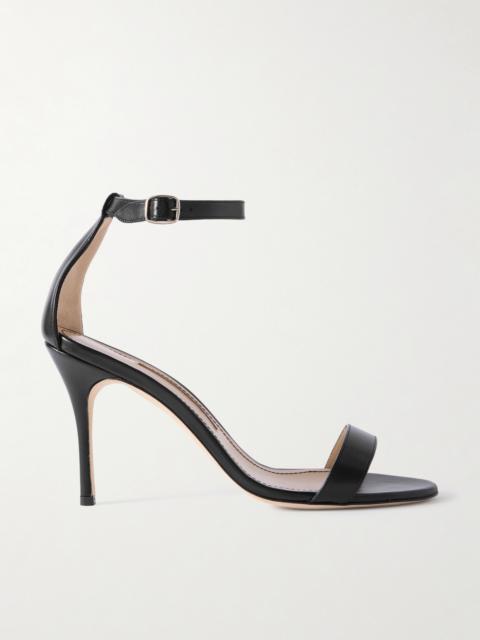 Manolo Blahnik Chaos 90 Leather Sandals