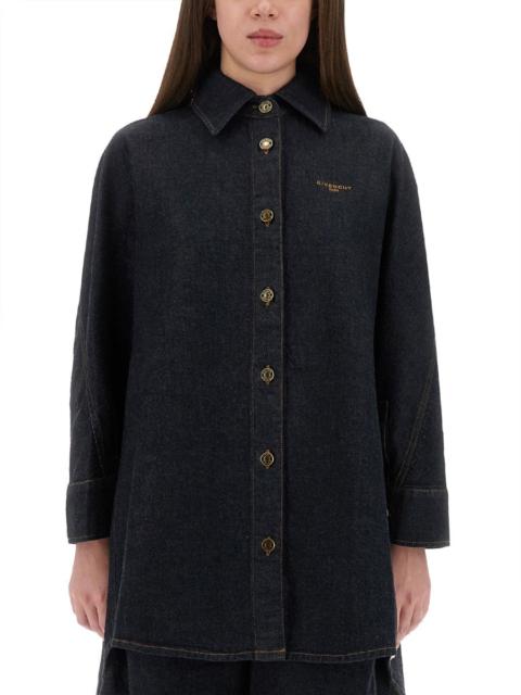 Givenchy Givenchy Women Denim Shirt With Embroidery