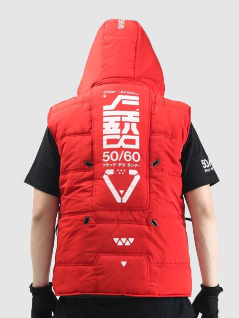 Other Designers MACHINE56™ M56®/VT-R_G1 RED VARIANT PUFFER VEST ©2020_ ブラック・デス・ランナー