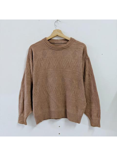Other Designers Coloured Cable Knit Sweater - Vintage Japanese Light Brown Colour Knitwear Sweater