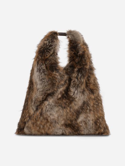 MM6 Maison Margiela Faux Fur Japanese Bag Brown