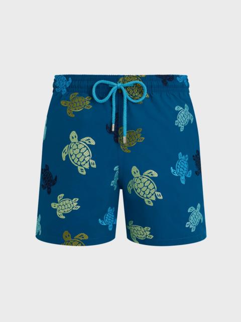Vilebrequin MEN SWIM SHORTS EMBROIDERED TORTUE MULTICOLORE - LIMITED EDITION