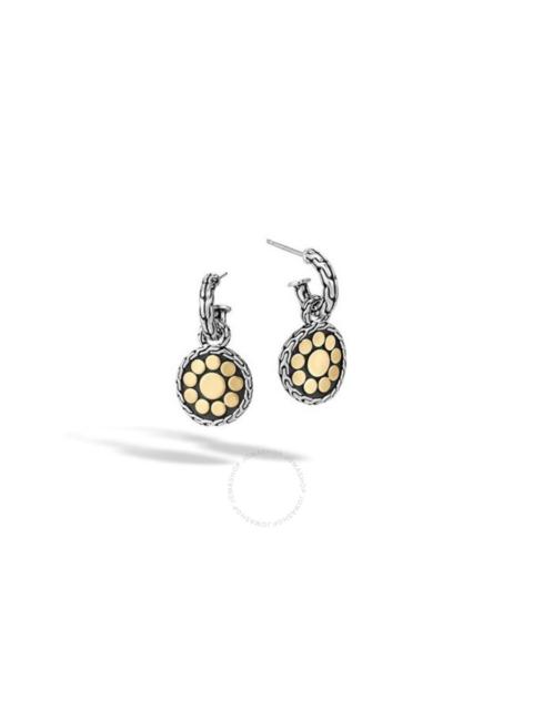 Other Designers John Hardy Dot Silver & 18K Yellow Gold Small Round Hoop Drop Earrings