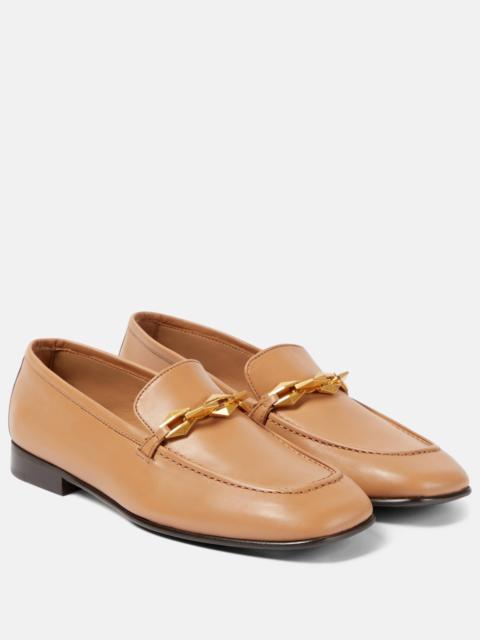 JIMMY CHOO Diamond Tilda leather loafers